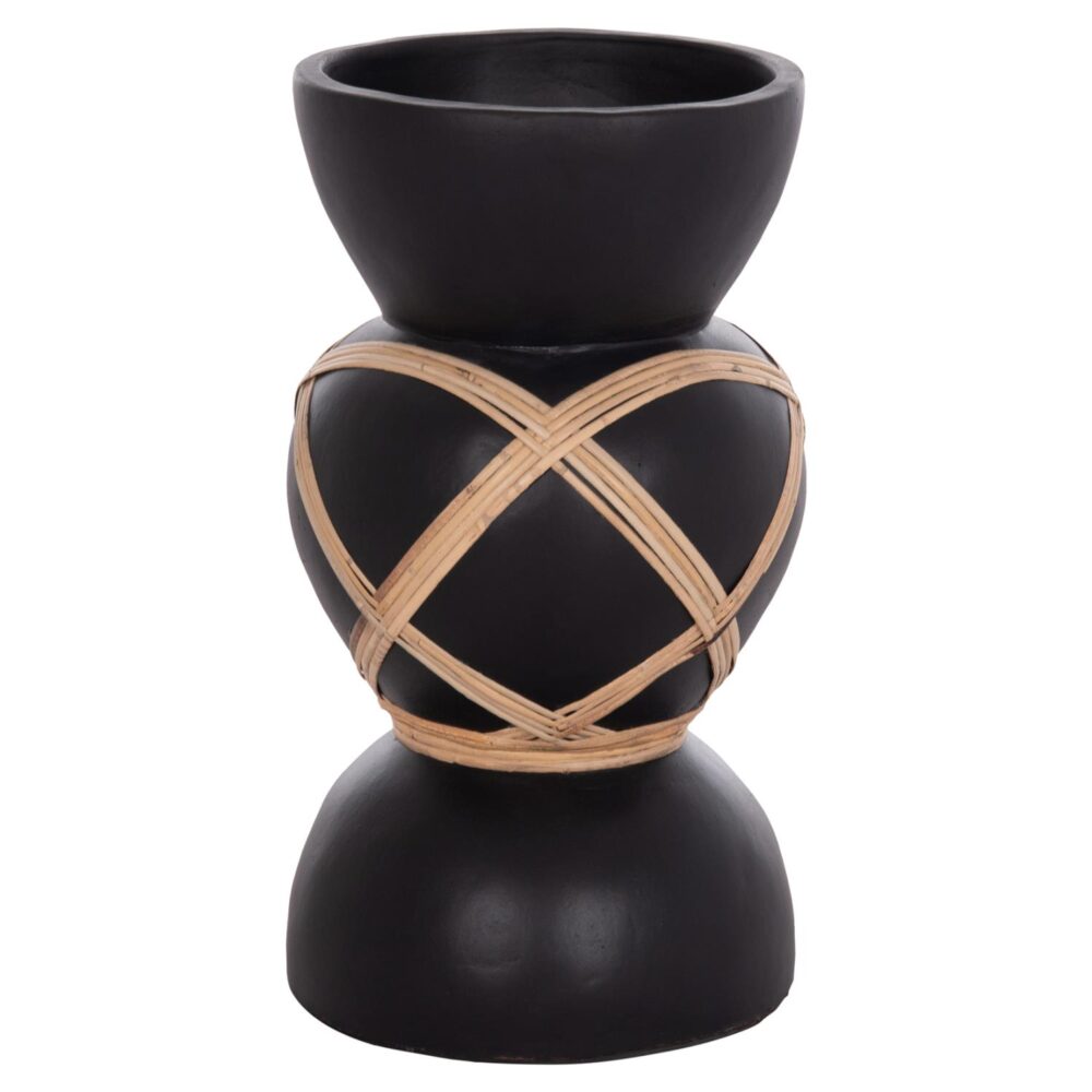 Διακοσμητικό Βάζο Δαπέδου MAYNARD Fiber Cement Mαύρο - Rattan Φ27.5x50Υεκ. Διακοσμητικό Βάζο Δαπέδου MAYNARD Fiber Cement Mαύρο - Rattan Φ27.5x50Υεκ.