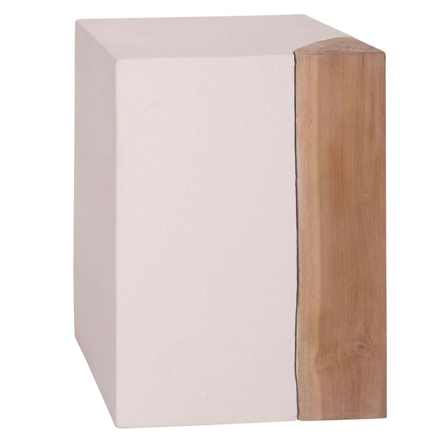 Τραπεζάκι σαλονιού Βοηθητικό LEIA C18163.02 Fiber Cement Λευκό & Ξύλο Τeak 32.5x32.5x46Υεκ. Τραπεζάκι σαλονιού Βοηθητικό LEIA C18163.02 Fiber Cement Λευκό & Ξύλο Τeak 32.5x32.5x46Υεκ.