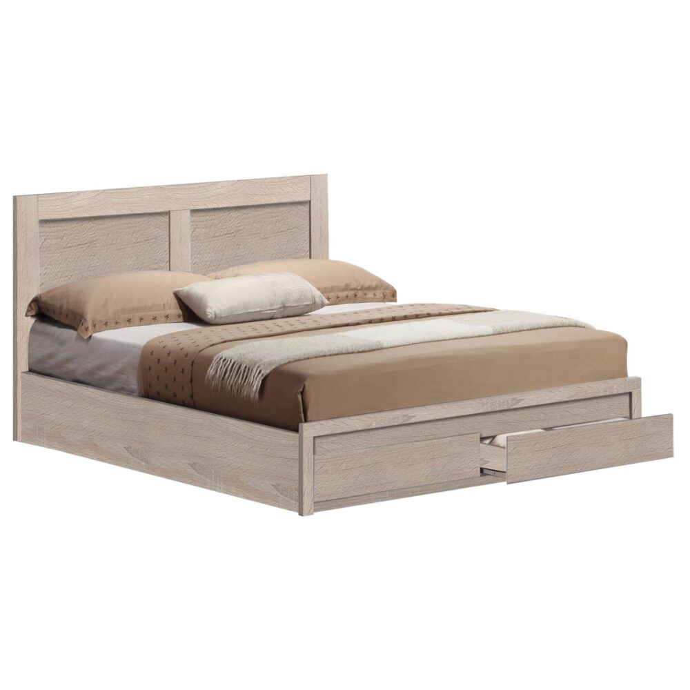 Κρεβάτι CAPRI Ημίδιπλο με 2 Συρτάρια Μελαμίνη Sonama 120x200εκ. Κρεβάτι CAPRI Ημίδιπλο με 2 Συρτάρια Μελαμίνη Sonama 120x200εκ.