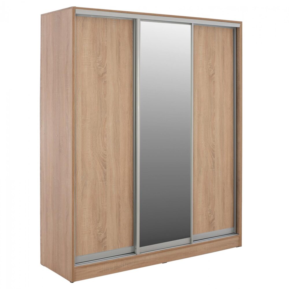 Ντουλάπα Συρόμενη ADLER Τρίφυλλη με Καθρέπτη Sonama oak 183x60x220Υ εκ. Ντουλάπα Συρόμενη ADLER Τρίφυλλη με Καθρέπτη Sonama oak 183x60x220Υ εκ.