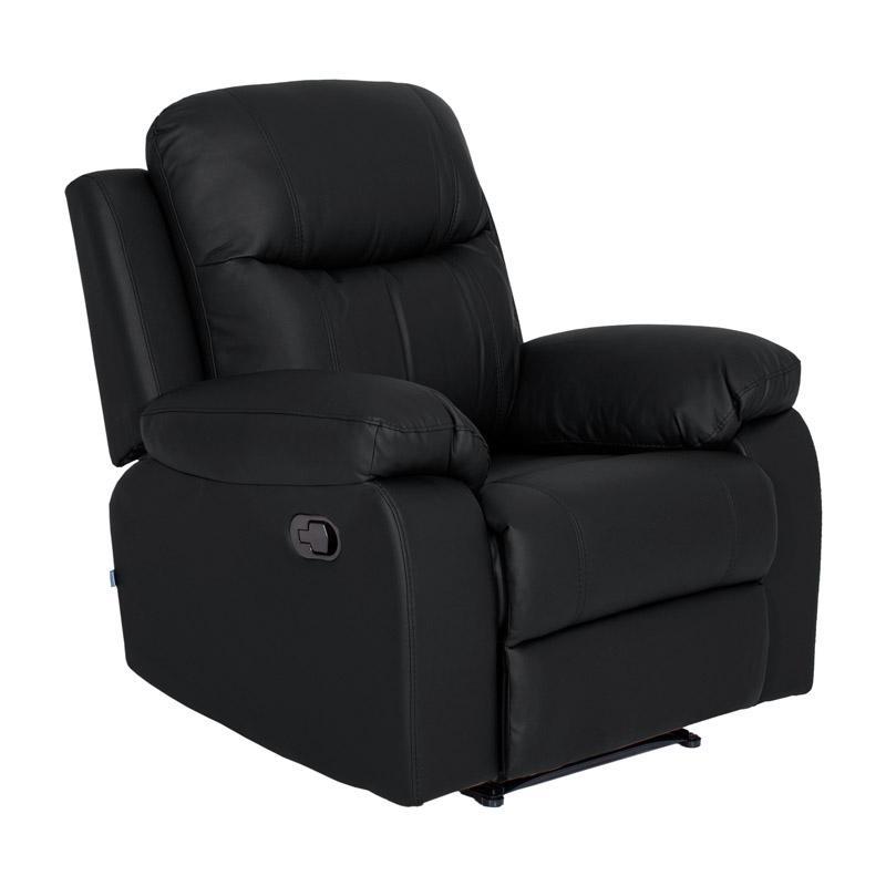 Πολυθρόνα Relax Chicago 1114 Fylliana Μαύρο Τεχνόδερμα 97x90x100 εκ.