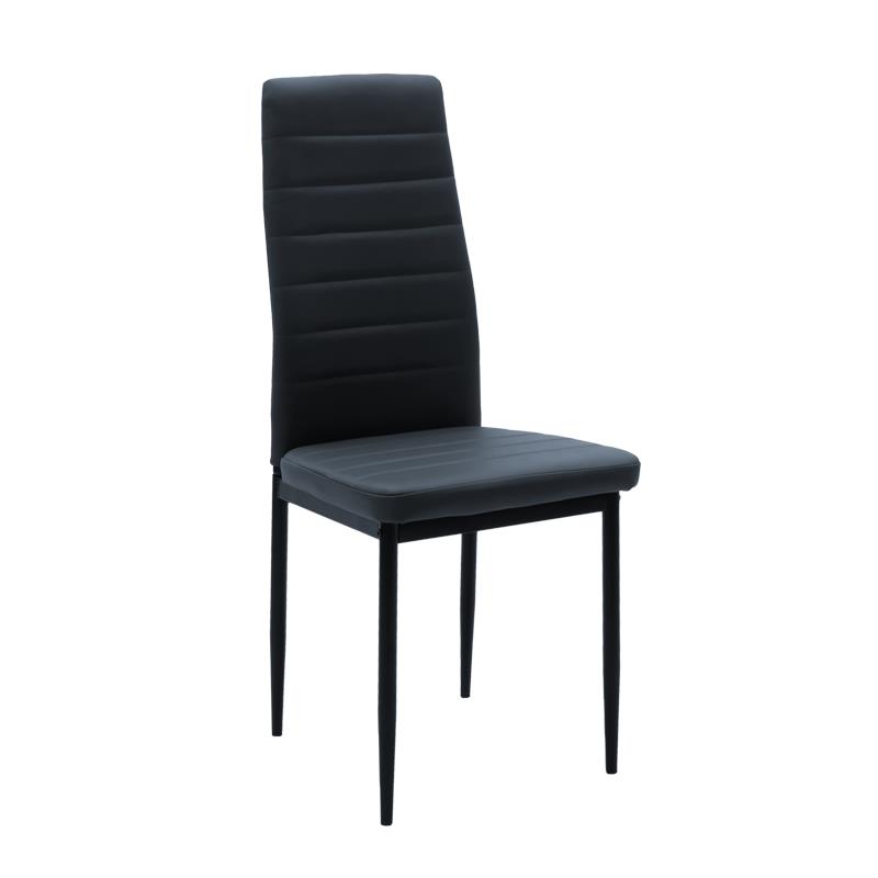 Καρέκλα Parker PU ανθρακί-μαύρο πόδι 42x48x98εκ Καρέκλα Parker PU ανθρακί-μαύρο πόδι 42x48x98εκ