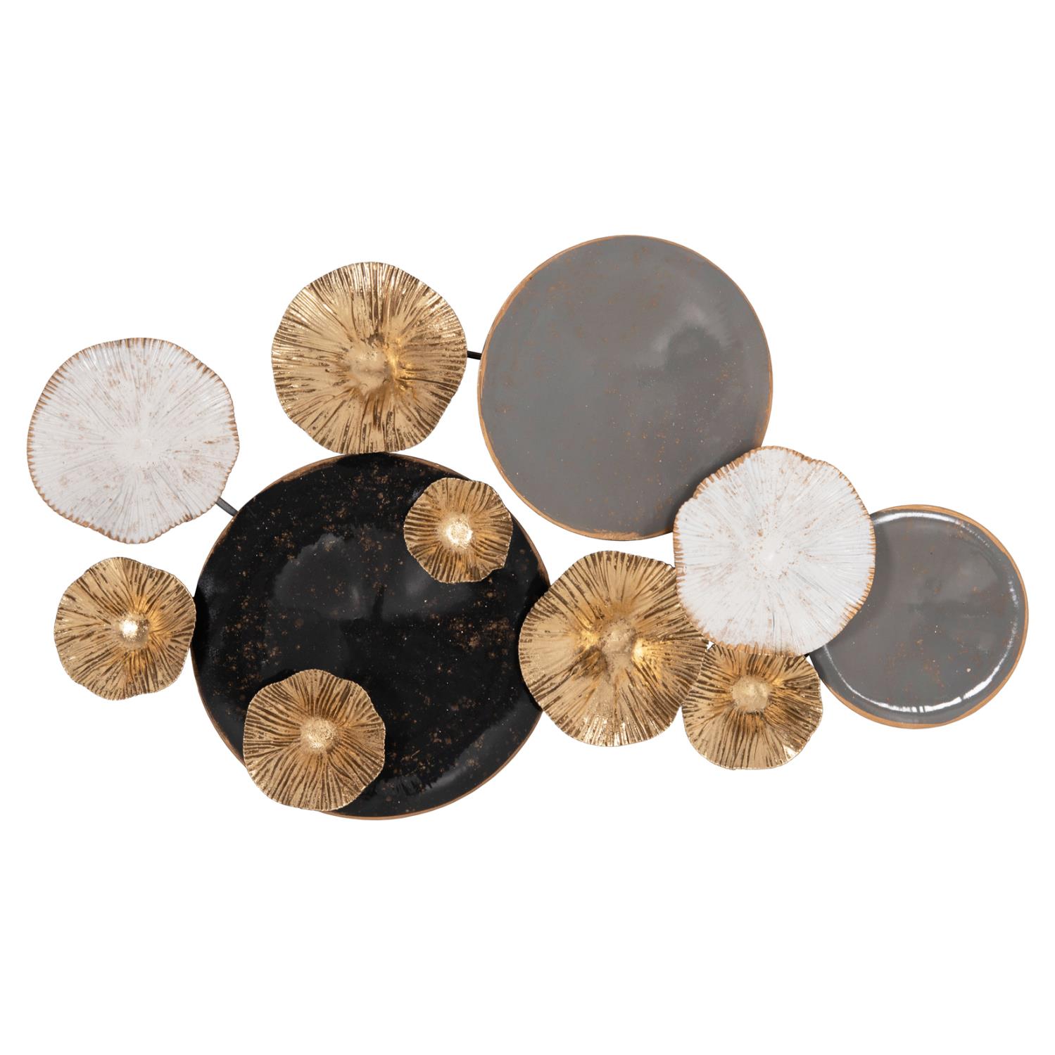 ΜΕΤΑΛΛΙΚΟ ΔΙΑΚΟΣΜΗΤΙΚΟ ΤΟΙΧΟΥ  ΓΚΡΙ ΧΡΥΣΟ 66x6x38Y εκ.