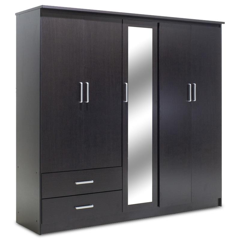 Ντουλάπα ρούχων πεντάφυλλη OLYMPUS χρώμα wenge 198x57x183εκ Ντουλάπα ρούχων πεντάφυλλη OLYMPUS χρώμα wenge 198x57x183εκ