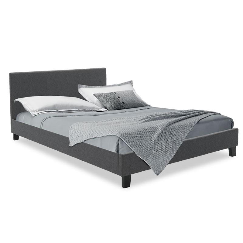 Κρεβάτι Nevil διπλό 150x200 με ύφασμα χρώμα ανθρακί Κρεβάτι Nevil διπλό 150x200 με ύφασμα χρώμα ανθρακί
