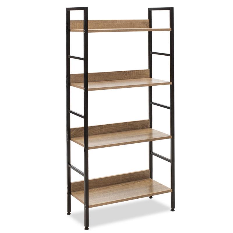 Βιβλιοθήκη Ramon φυσικό-μαύρο 60x28x125,5εκ Βιβλιοθήκη Ramon φυσικό-μαύρο 60x28x125,5εκ