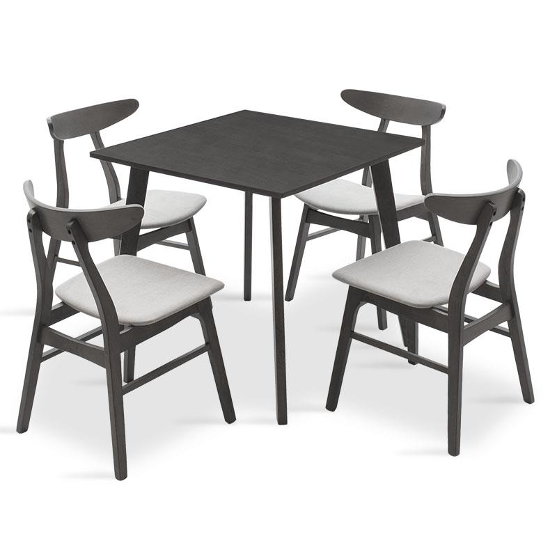 Tραπεζαρία Benson - Orlean σετ 5τμχ rustic grey - ύφασμα γκρι 80x80x75εκ Tραπεζαρία Benson - Orlean σετ 5τμχ rustic grey - ύφασμα γκρι 80x80x75εκ
