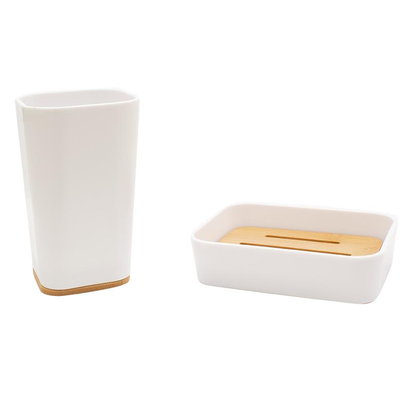 Σετ αξεσουάρ μπάνιου Nature 2τμχ pp χρώμα λευκό Σετ αξεσουάρ μπάνιου Nature 2τμχ pp χρώμα λευκό