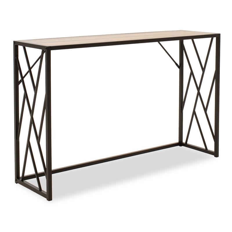 Κονσόλα Ivy χρώμα καρυδί-μαύρο 120x35x75εκ Κονσόλα Ivy χρώμα καρυδί-μαύρο 120x35x75εκ
