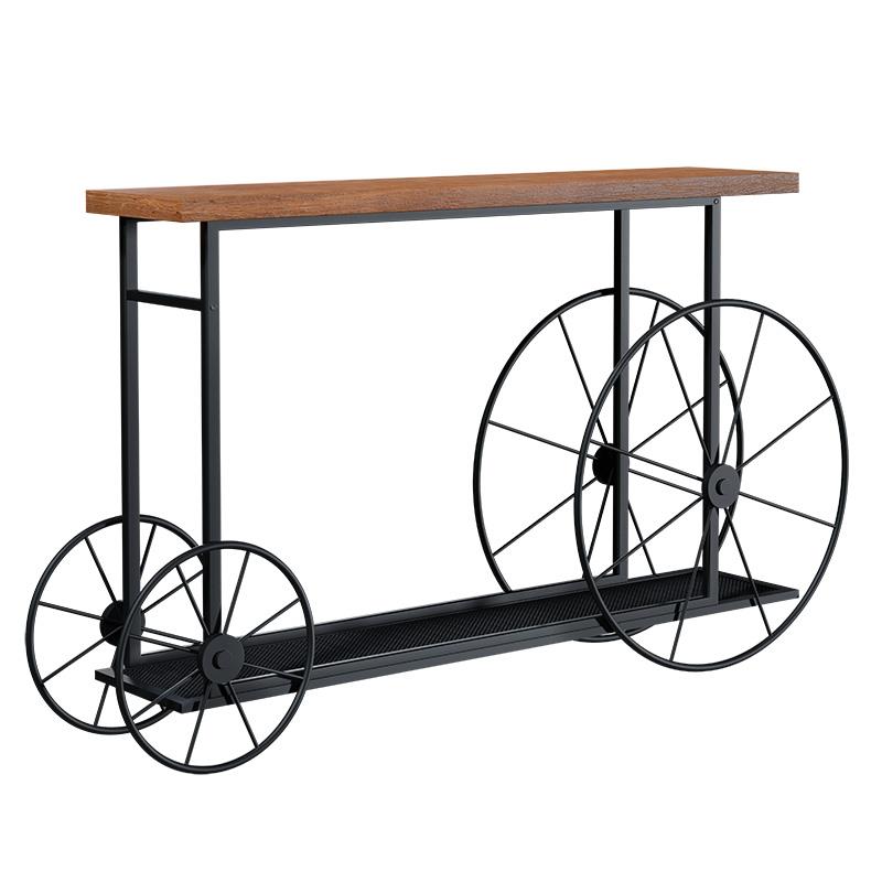Κονσόλα Bike χρώμα μαύρο-καρυδί 148x28x85εκ Κονσόλα Bike χρώμα μαύρο-καρυδί 148x28x85εκ