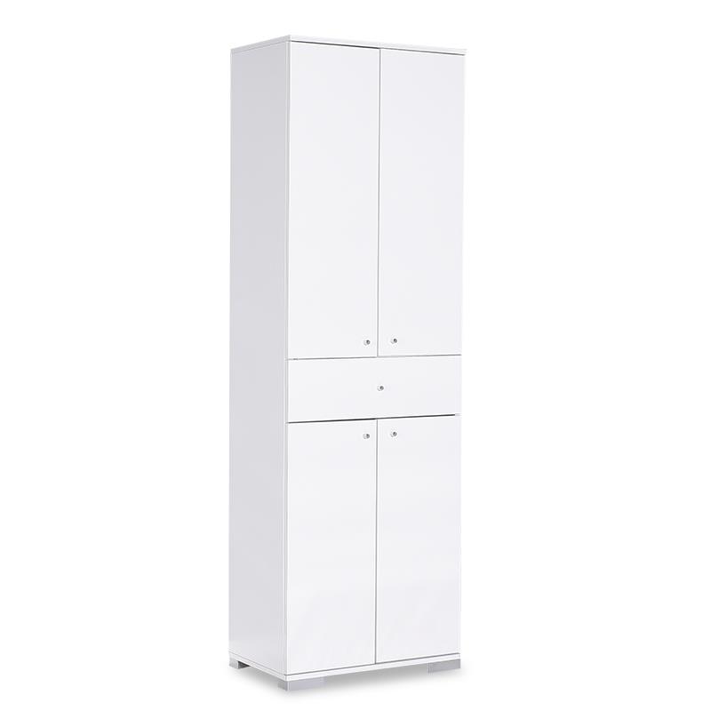Ντουλάπα Chad με συρτάρι λευκό gloss 60x40x187εκ Ντουλάπα Chad με συρτάρι λευκό gloss 60x40x187εκ
