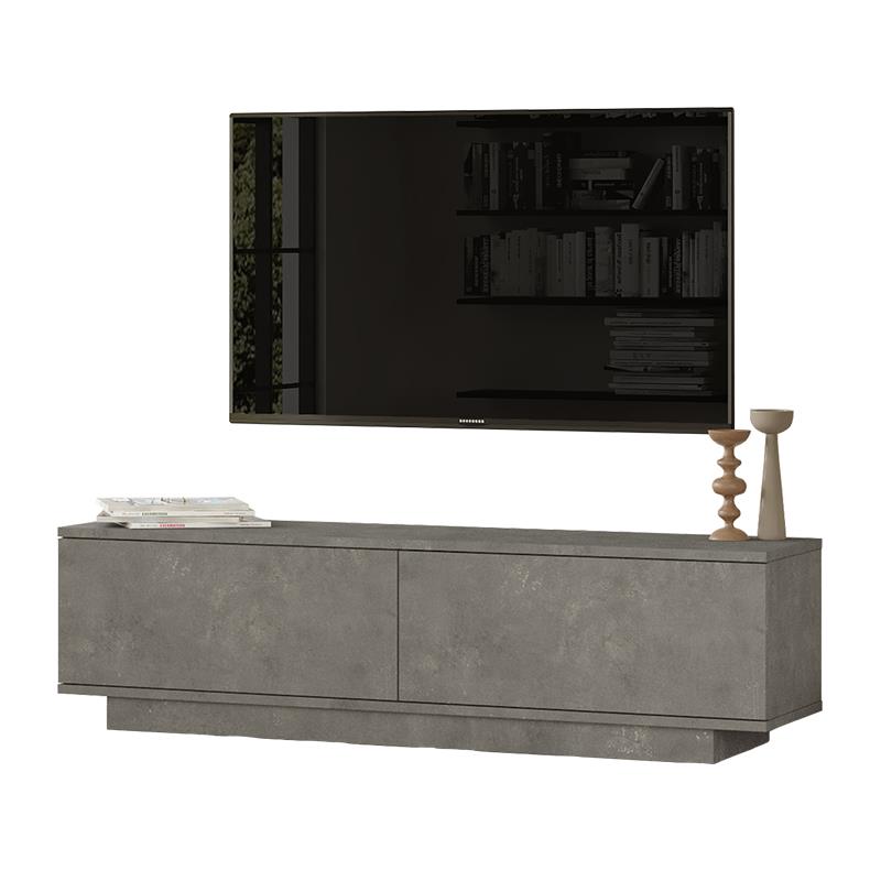 Έπιπλο τηλεόρασης Zoeva γκρι cemento 140x35,5x38εκ Έπιπλο τηλεόρασης Zoeva γκρι cemento 140x35,5x38εκ
