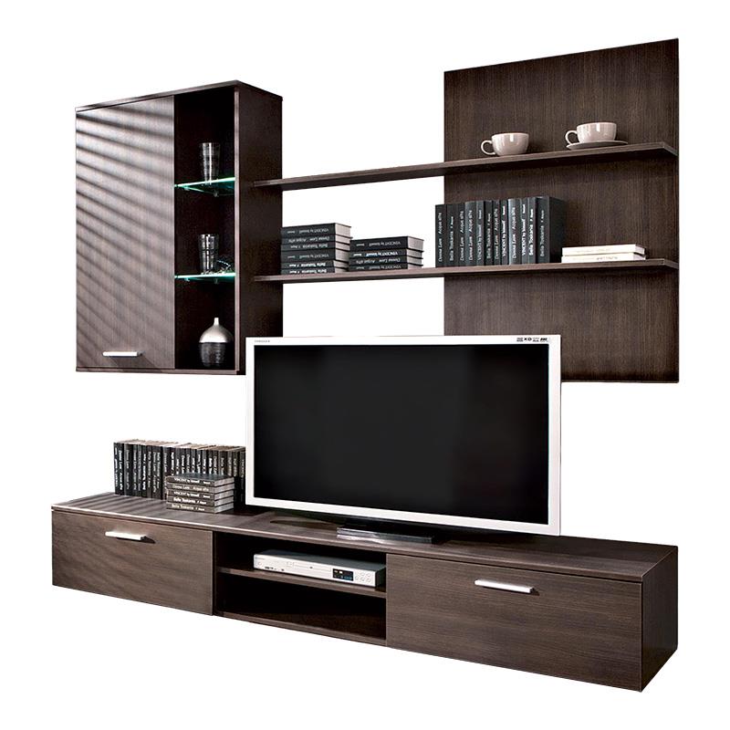 Σύνθετο σαλονιού Salome LED wenge 200x41x190εκ Σύνθετο σαλονιού Salome LED wenge 200x41x190εκ