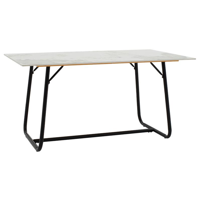 Τραπέζι Revello sintered stone λευκό μαρμάρου-μαύρο 150x90x75εκ Τραπέζι Revello sintered stone λευκό μαρμάρου-μαύρο 150x90x75εκ