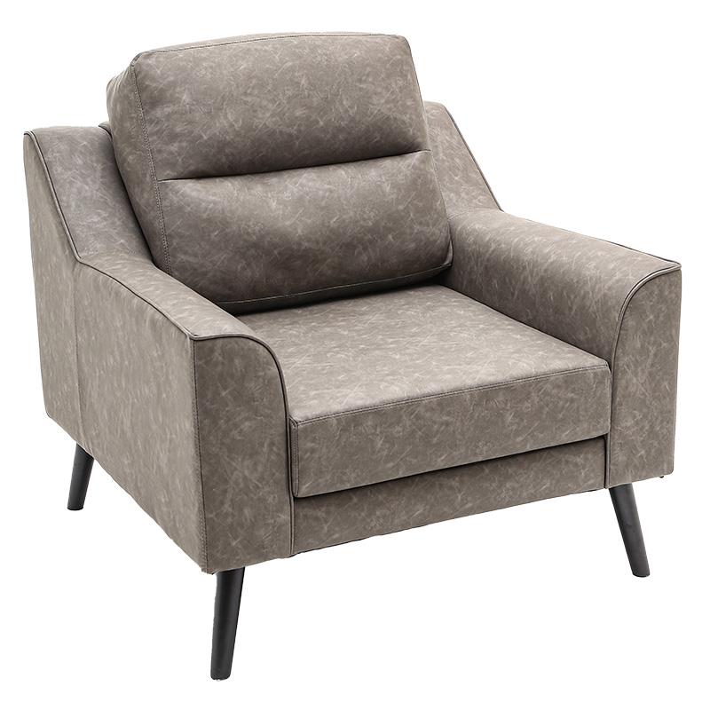 Πολυθρόνα Lonnie τεχνόδερμα γκρι antique 94x95.5x92.5εκ Πολυθρόνα Lonnie τεχνόδερμα γκρι antique 94x95.5x92.5εκ
