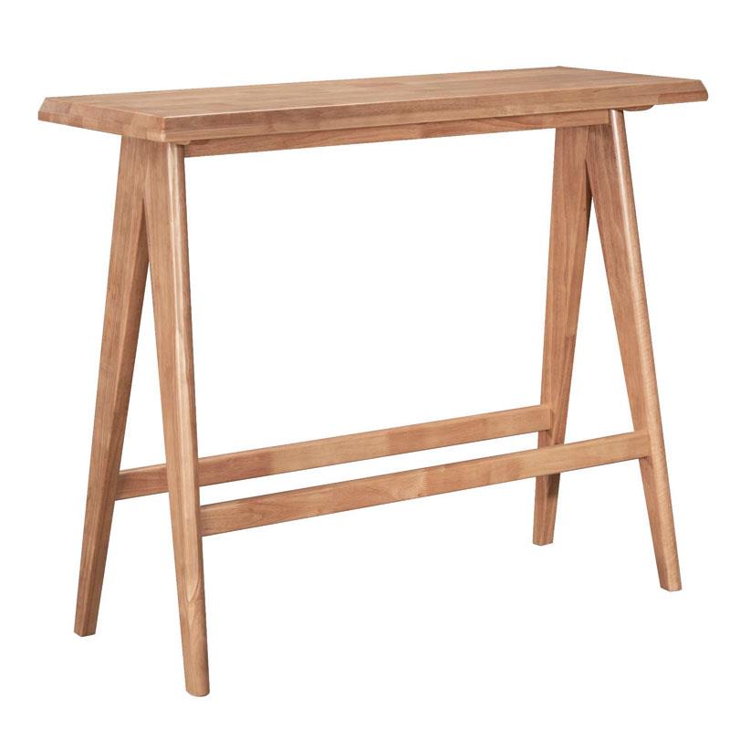 Τραπέζι Bar Winslow ξύλο rubberwood ανοικτό καρυδί 120x45x100εκ Τραπέζι Bar Winslow ξύλο rubberwood ανοικτό καρυδί 120x45x100εκ