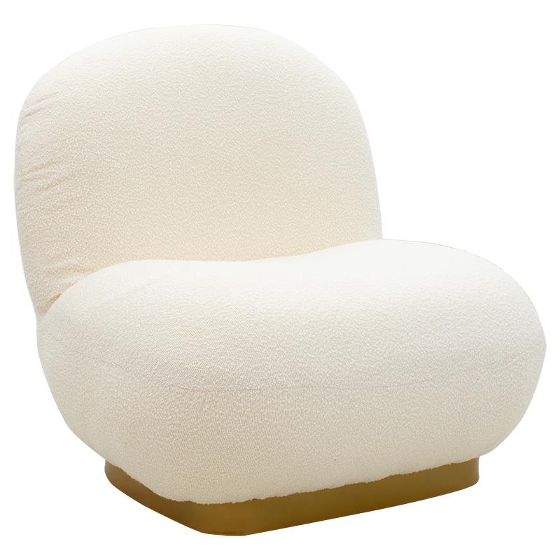 Πολυθρόνα Rosalie ύφασμα μπουκλέ cream-χρυσό 83x80x79εκ Πολυθρόνα Rosalie ύφασμα μπουκλέ cream-χρυσό 83x80x79εκ