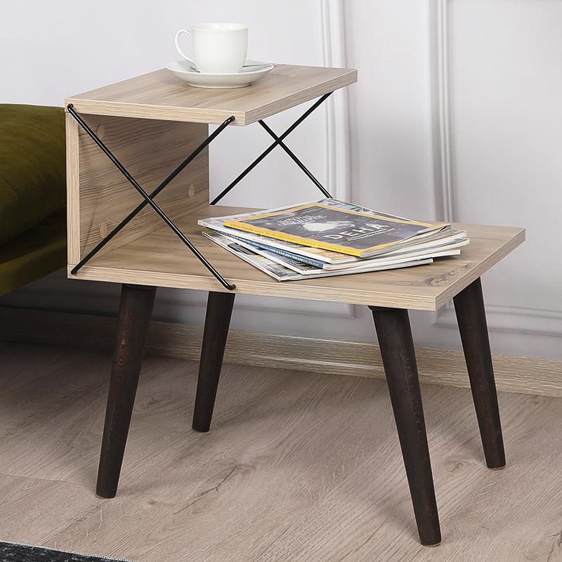 Βοηθητικό τραπέζι-κομοδίνο Gather sonoma-καρυδί 50x40x55εκ Βοηθητικό τραπέζι-κομοδίνο Gather sonoma-καρυδί 50x40x55εκ