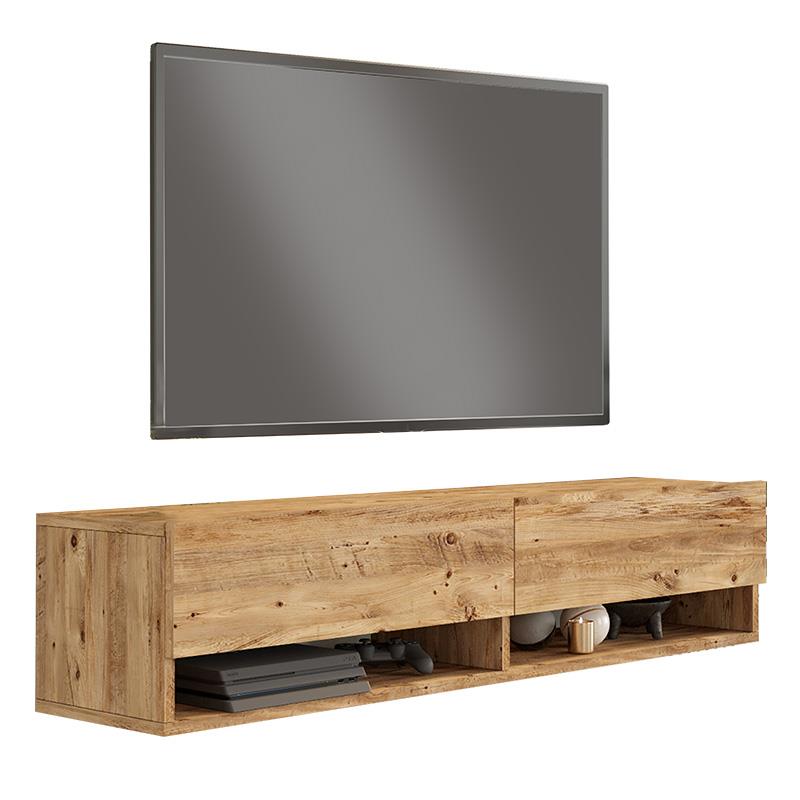 Έπιπλο τηλεόρασης επιτοίχιο Roscoe sonoma 140x31.6x29.6εκ Έπιπλο τηλεόρασης επιτοίχιο Roscoe sonoma 140x31.6x29.6εκ