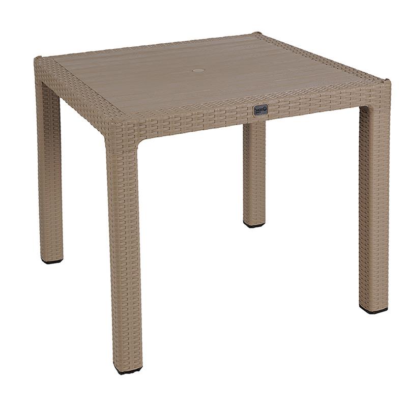 Τραπέζι Explore με UV protection PP cappucino 90x90x73.5εκ Τραπέζι Explore με UV protection PP cappucino 90x90x73.5εκ