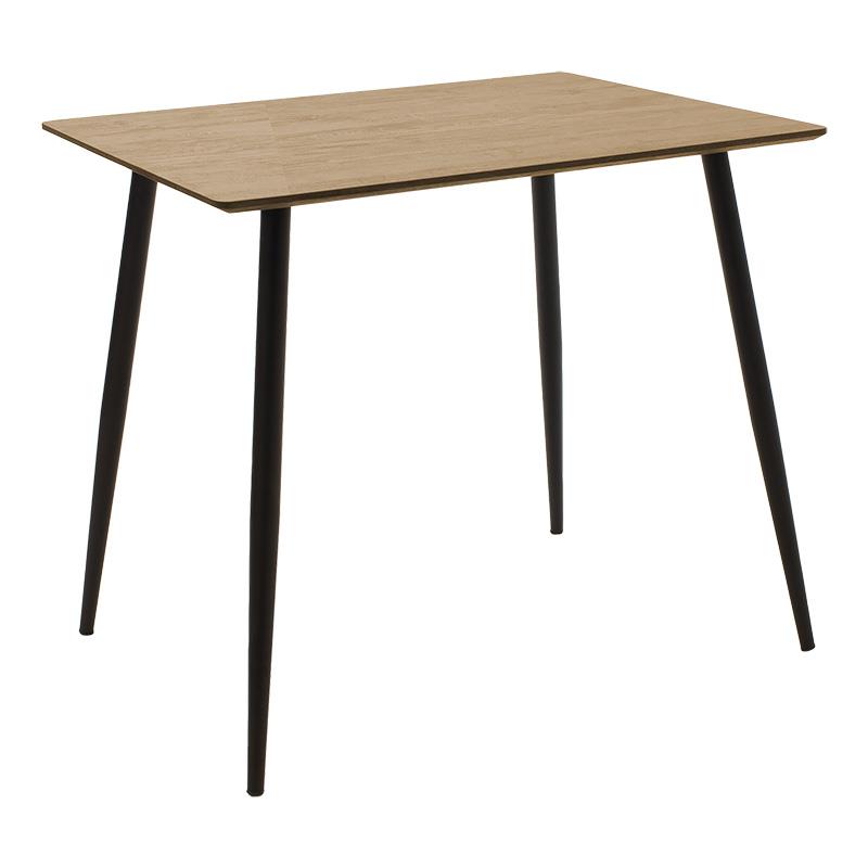 Τραπέζι Cuba MDF sonoma-μαύρο 70x70x75εκ Τραπέζι Cuba MDF sonoma-μαύρο 70x70x75εκ