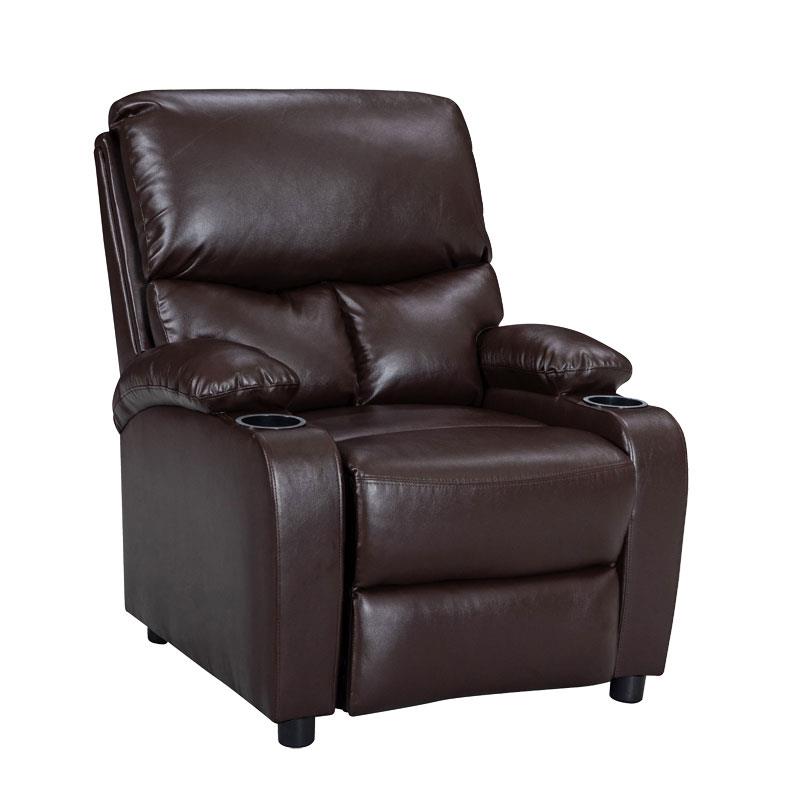 Πολυθρόνα relax με ποτηροθήκη Gartia  καφέ PU 79x94x102εκ Πολυθρόνα relax με ποτηροθήκη Gartia  καφέ PU 79x94x102εκ