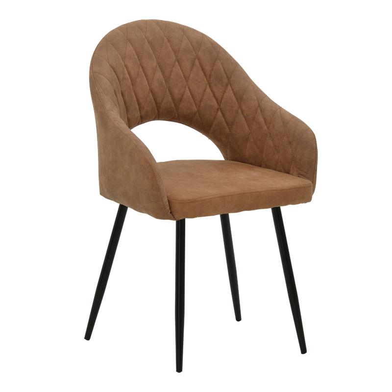 Καρέκλα - Πολυθρόνα Macie ύφασμα καφέ antique-μαύρο 58x50x85εκ Καρέκλα - Πολυθρόνα Macie ύφασμα καφέ antique-μαύρο 58x50x85εκ