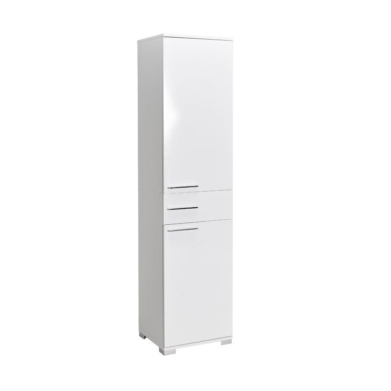 Ντουλάπα Chad με συρτάρια λευκό gloss 45x40x188εκ Ντουλάπα Chad με συρτάρια λευκό gloss 45x40x188εκ