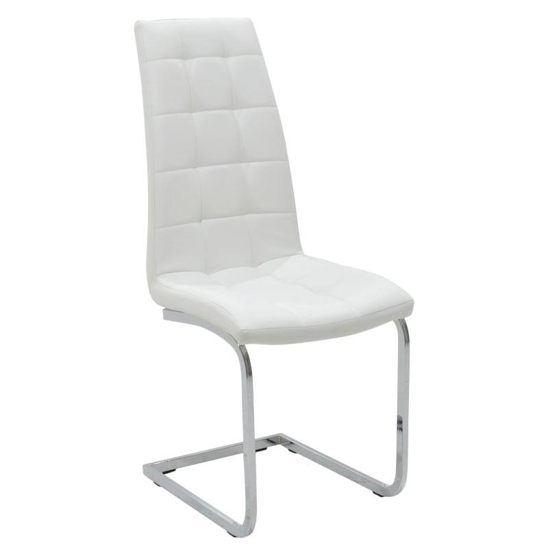 Καρέκλα Darrell pu λευκό-βάση χρωμίου 42x49x106εκ Καρέκλα Darrell pu λευκό-βάση χρωμίου 42x49x106εκ