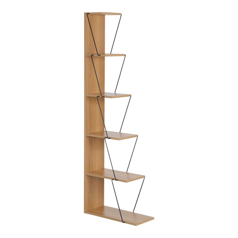 Βιβλιοθήκη mini Tars  sonoma-μαύρο 50x22x150εκ Βιβλιοθήκη mini Tars  sonoma-μαύρο 50x22x150εκ