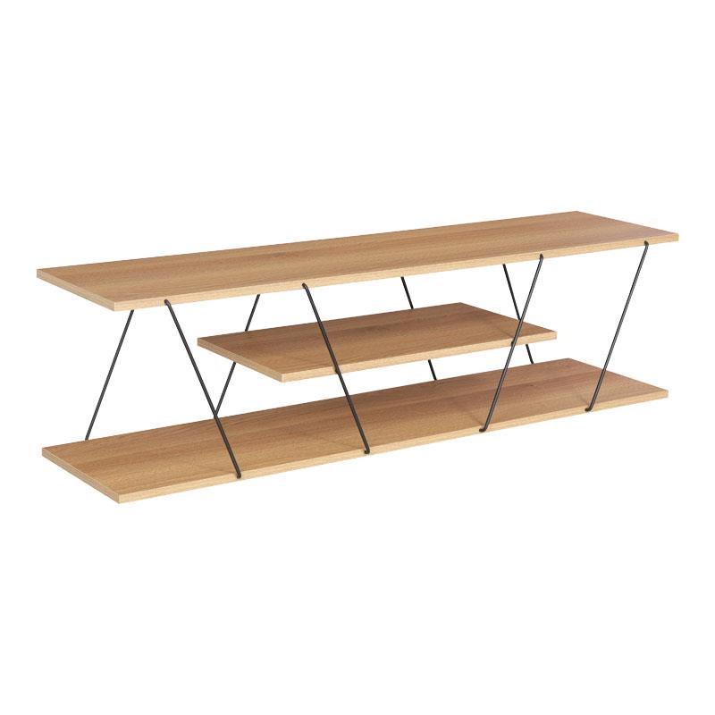 Έπιπλο τηλεόρασης Tars sonoma-μαύρο 120x30x33εκ Έπιπλο τηλεόρασης Tars sonoma-μαύρο 120x30x33εκ