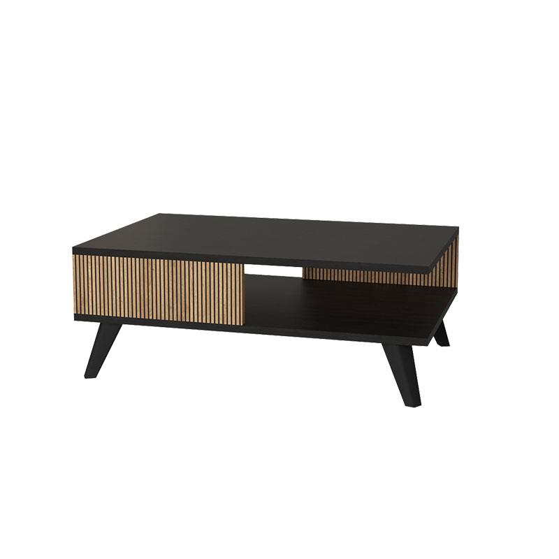Τραπέζι σαλονιού Flipter μελαμίνης oak-μαύρο 83x54x34εκ Τραπέζι σαλονιού Flipter μελαμίνης oak-μαύρο 83x54x34εκ