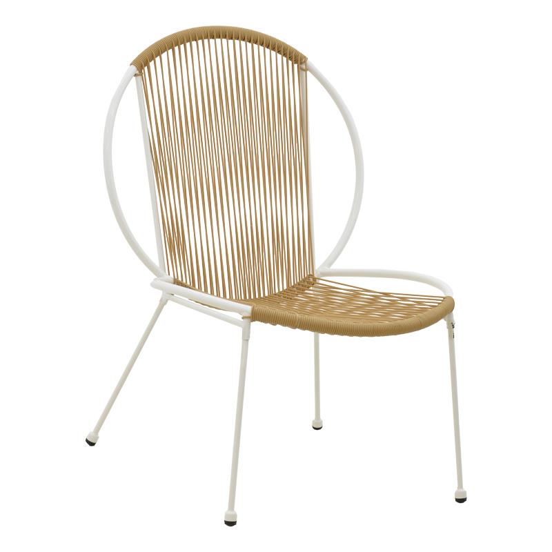 Καρέκλα Dapper λευκό μέταλλο-pe φυσικό 64.5x74.5x76εκ Καρέκλα Dapper λευκό μέταλλο-pe φυσικό 64.5x74.5x76εκ