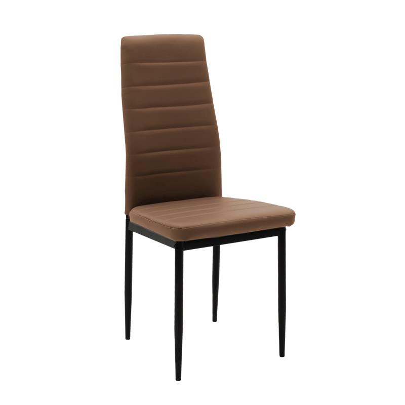 Καρέκλα Parker PU cappuccino-μαύρο πόδι 42x48x98εκ Καρέκλα Parker PU cappuccino-μαύρο πόδι 42x48x98εκ