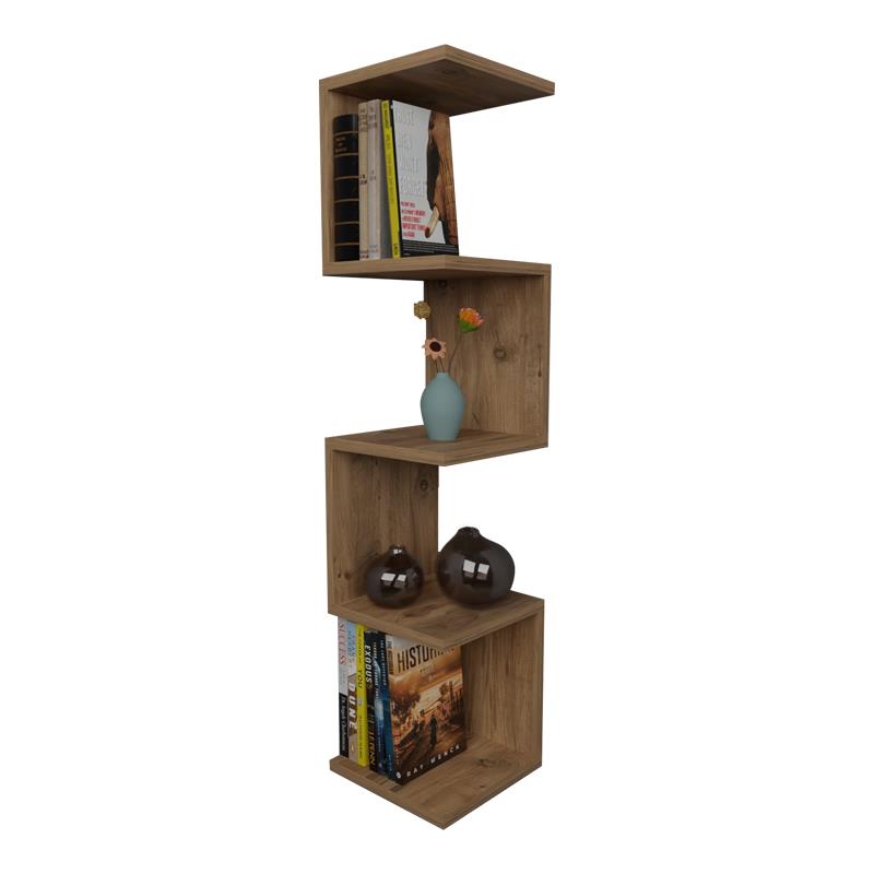 Ραφιέρα τοίχου Zigzag oak μελαμίνης 25x25x109εκ Ραφιέρα τοίχου Zigzag oak μελαμίνης 25x25x109εκ