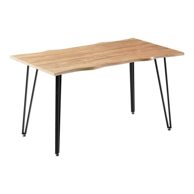 Τραπέζι Izzac επιφάνεια MDF sonoma-πόδι μαύρο μέταλλο 140x80x76εκ Τραπέζι Izzac επιφάνεια MDF sonoma-πόδι μαύρο μέταλλο 140x80x76εκ