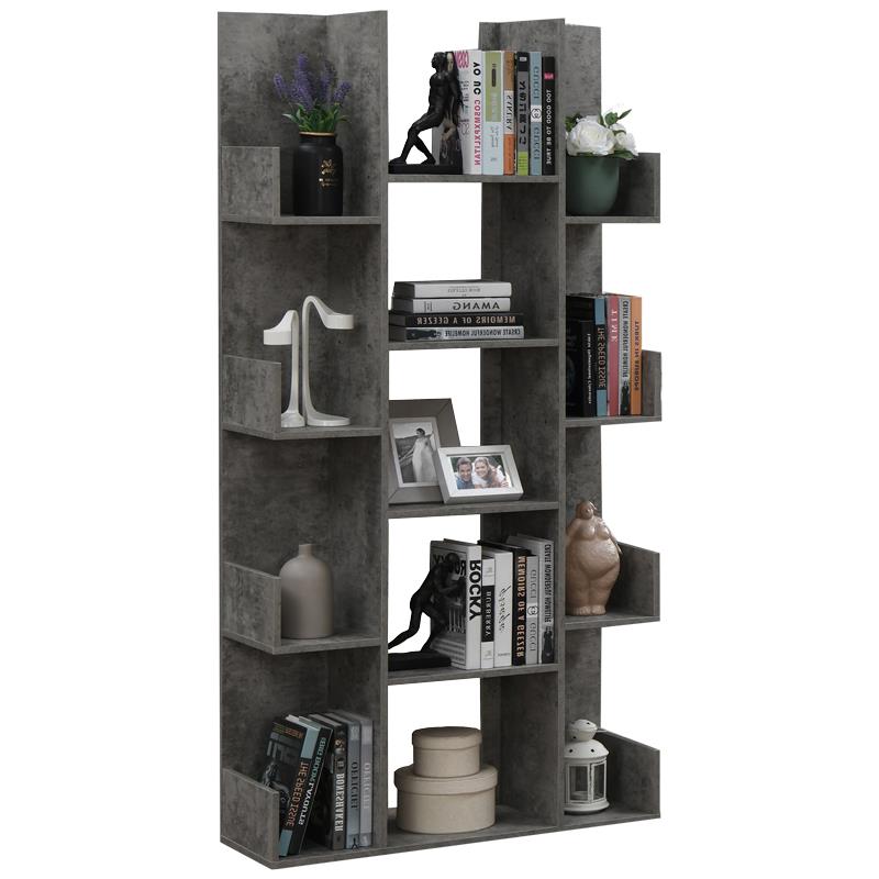 Βιβλιοθήκη Charles μελαμίνης γκρι oak 90x31x182.5εκ Βιβλιοθήκη Charles μελαμίνης γκρι oak 90x31x182.5εκ