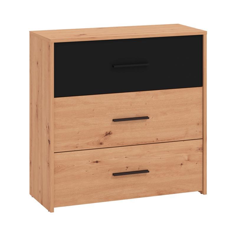 Συρταριέρα Varadero 3F Artisan Oak - Μαύρο 80,5x33x80,5 εκ. Συρταριέρα Varadero 3F Artisan Oak - Μαύρο 80,5x33x80,5 εκ.