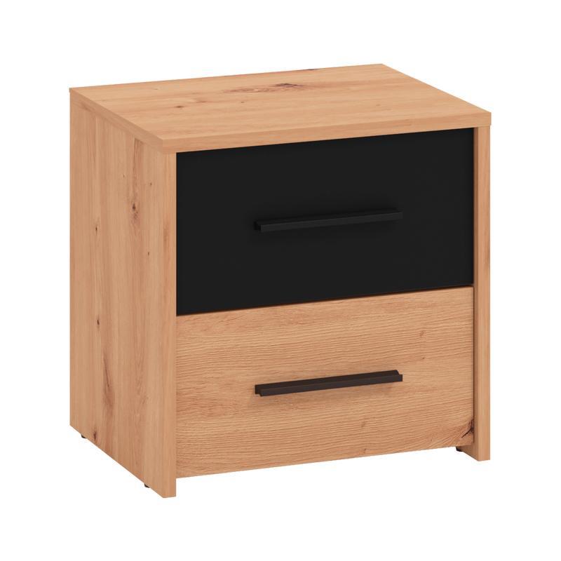 Κομοδίνο Varadero NO2F Artisan Oak - Μαύρο 42x33x42 εκ. Κομοδίνο Varadero NO2F Artisan Oak - Μαύρο 42x33x42 εκ.