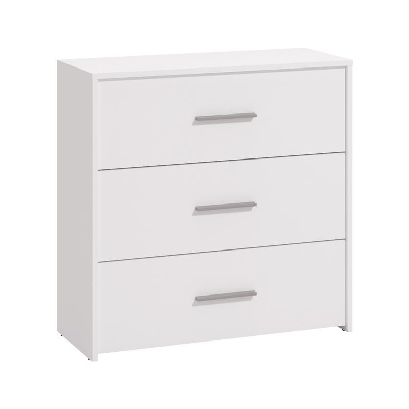 Κομότα - Συρταριέρα Garona 3F Λευκό 80,5x33x80,5 εκ. Κομότα - Συρταριέρα Garona 3F Λευκό 80,5x33x80,5 εκ.