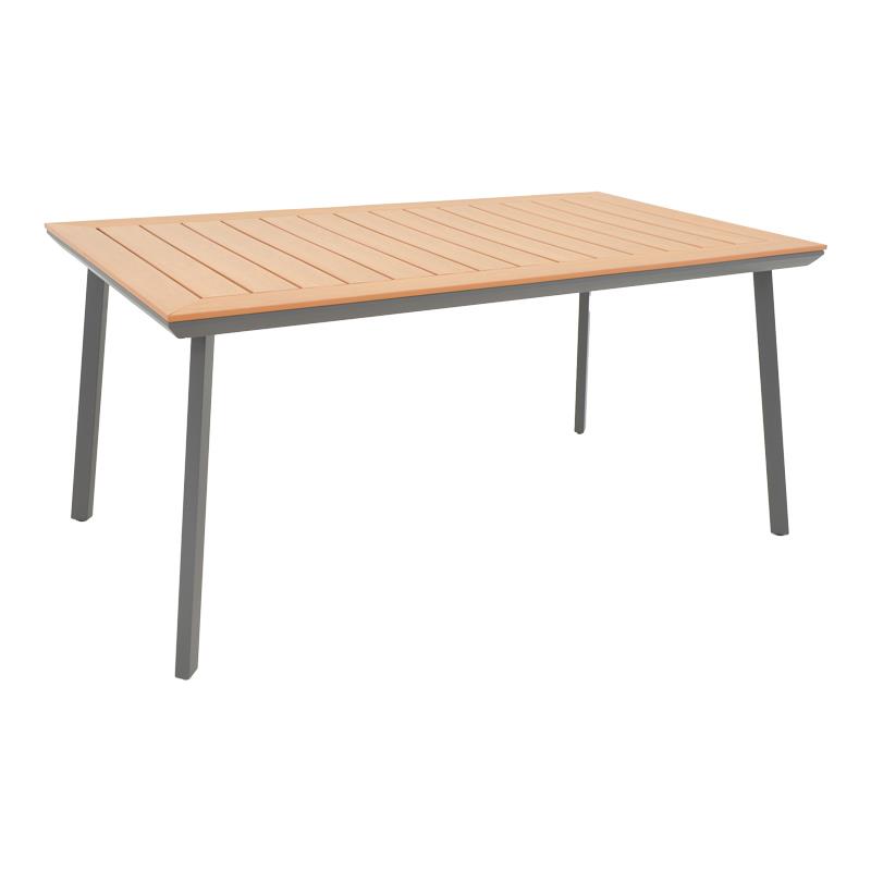 Τραπέζι Griffith Ανθρακί αλουμίνιο και plywood σε φυσική απόχρωση 160x80x74εκ Τραπέζι Griffith Ανθρακί αλουμίνιο και plywood σε φυσική απόχρωση 160x80x74εκ