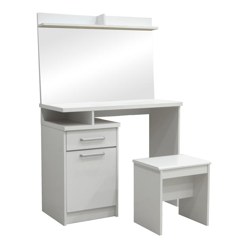 Κονσόλα Olympus με καθρέπτη και σκαμπό λευκό 90.5x39.5x75εκ Κονσόλα Olympus με καθρέπτη και σκαμπό λευκό 90.5x39.5x75εκ