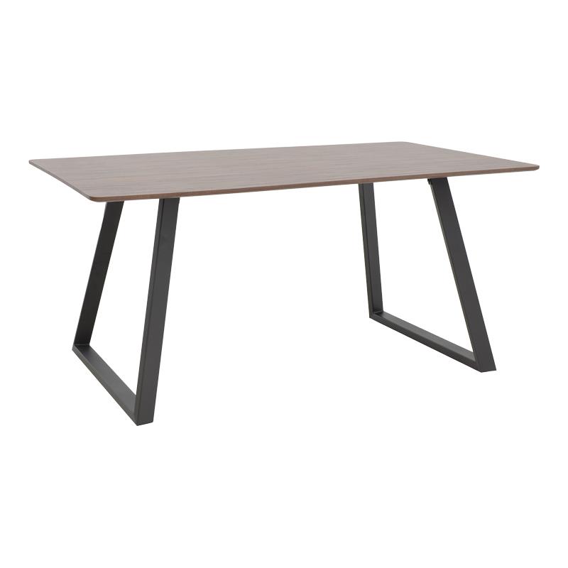 Τραπέζι Winor καρυδί mdf-πόδι μαύρο μεταλλικό 160x90x75εκ Τραπέζι Winor καρυδί mdf-πόδι μαύρο μεταλλικό 160x90x75εκ