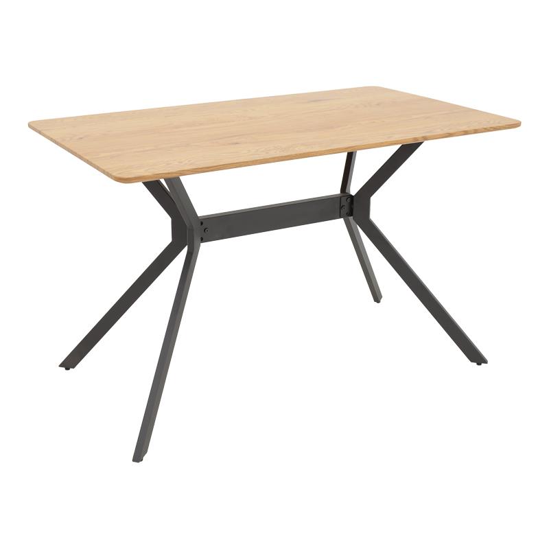 Τραπέζι Nerelis φυσικό mdf και πόδι μαύρο μέταλλο 120x70x75εκ Τραπέζι Nerelis φυσικό mdf και πόδι μαύρο μέταλλο 120x70x75εκ
