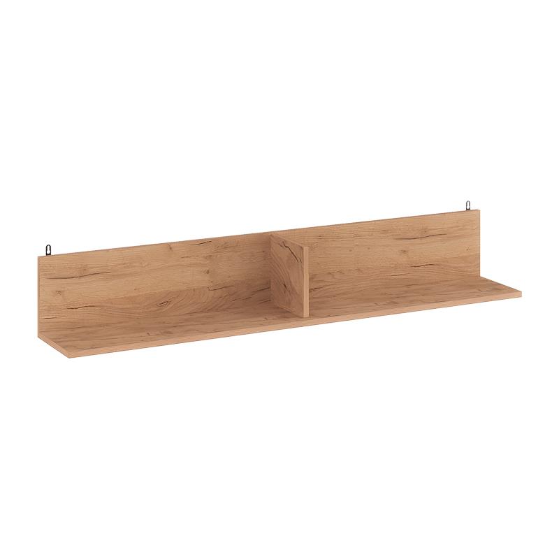 Ραφιέρα τοίχου Drowel μελαμίνης σε oak απόχρωση 130x21.6x20εκ Ραφιέρα τοίχου Drowel μελαμίνης σε oak απόχρωση 130x21.6x20εκ