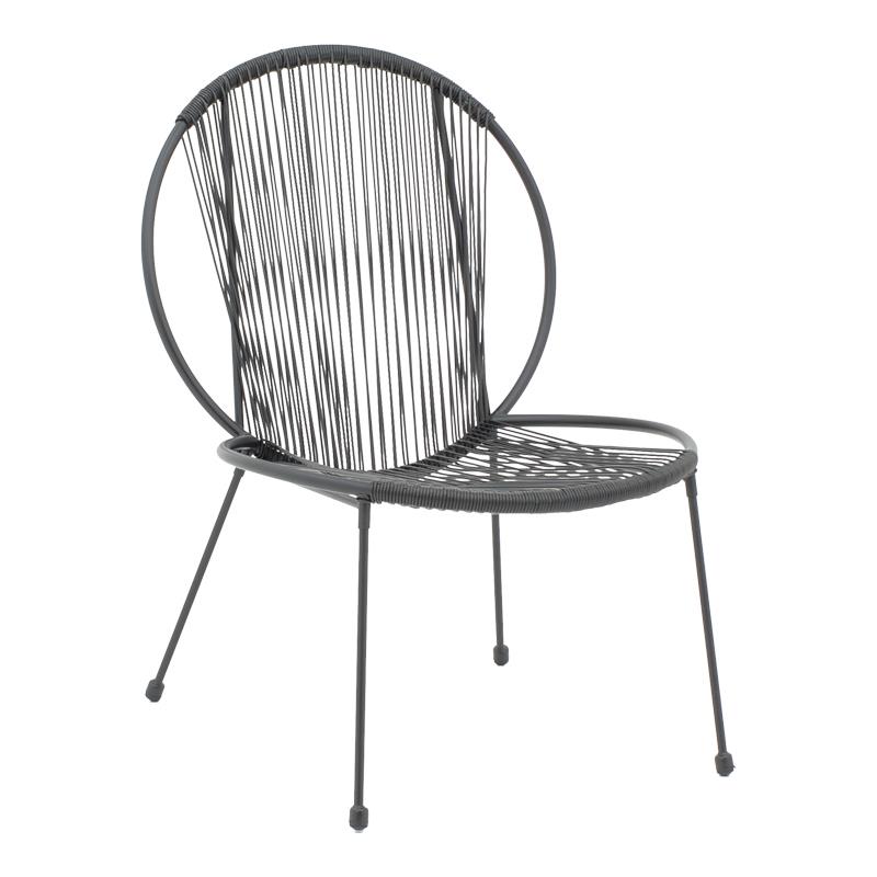 Καρέκλα κήπου Dapper μαύρο μέταλλο-pe μαύρο 64.5x74.5x76εκ Καρέκλα κήπου Dapper μαύρο μέταλλο-pe μαύρο 64.5x74.5x76εκ
