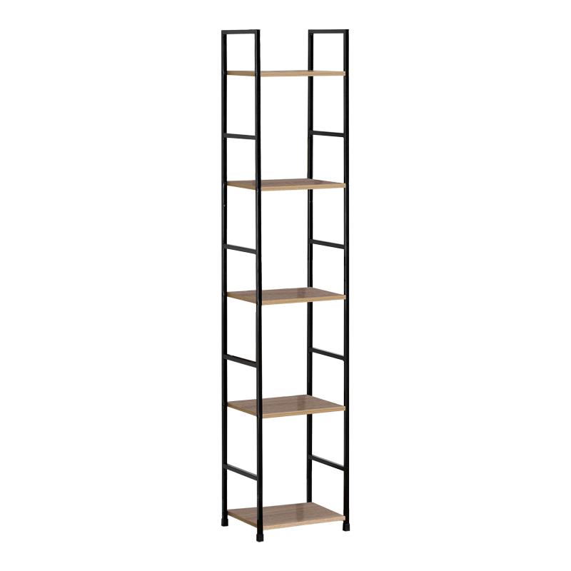 Βιβλιοθήκη Azuel φυσικό-μαύρο μέταλλο 29x23.5x144εκ Βιβλιοθήκη Azuel φυσικό-μαύρο μέταλλο 29x23.5x144εκ