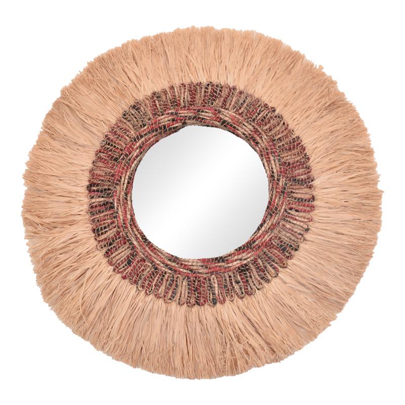 Καθρέπτης Paranome Inart sisal και abaca σε φυσικό χρώμα Φ115x4εκ Καθρέπτης Paranome Inart sisal και abaca σε φυσικό χρώμα Φ115x4εκ