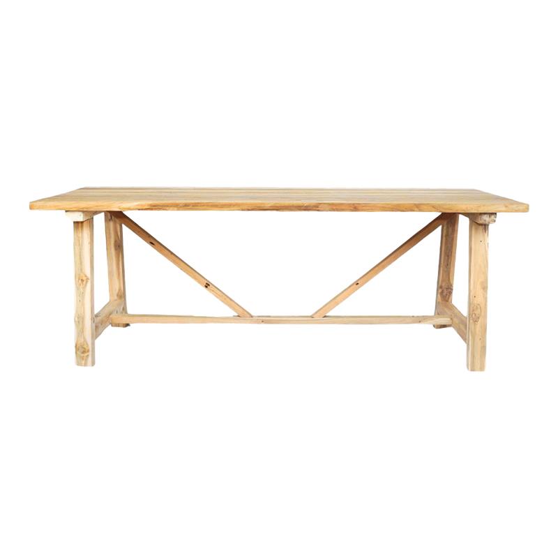 Τραπέζι Luxous teak ξύλο σε φυσική απόχρωση 220x100x78εκ Τραπέζι Luxous teak ξύλο σε φυσική απόχρωση 220x100x78εκ