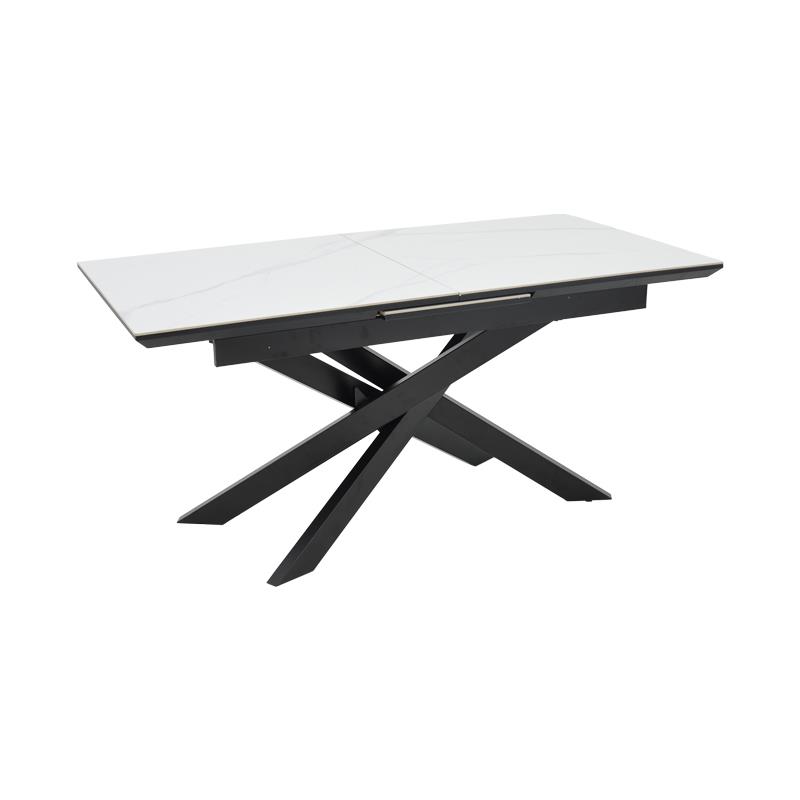 Τραπέζι Rogemi γκρι mdf-μαύρο μέταλλο 160-200x90x75εκ Τραπέζι Rogemi γκρι mdf-μαύρο μέταλλο 160-200x90x75εκ